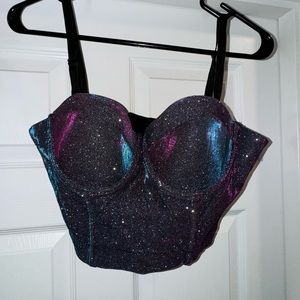 Steampunk Metallic Sparkle Bustier